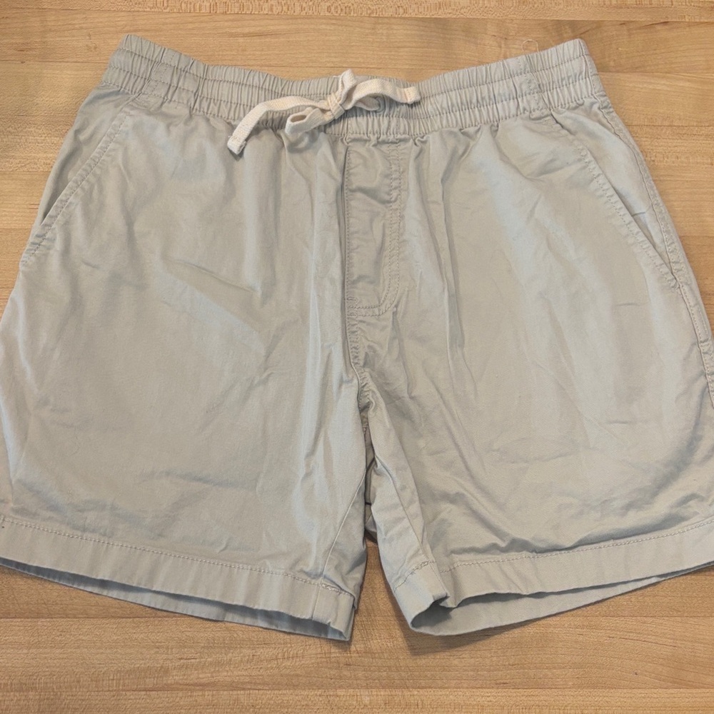 Khaki Casual Drawstring Shorts